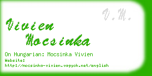 vivien mocsinka business card